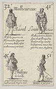 Raoul ... /  Louis le Jeune..., from 'Game of the Kings of France' (Jeu des Rois de France)