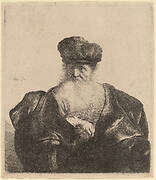Old Man with Beard, Fur Cap, and Velvet Cloak