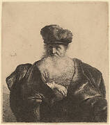 Old Man with Beard, Fur Cap, and Velvet Cloak