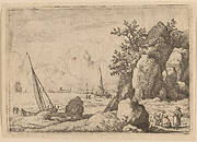 Seascape with Three Figures to the Right