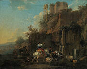 Rocky Landscape with Classical Ruins