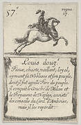 Louis douz.-e / Pieux, chaste..., from 'Game of the Kings of France' (Jeu des Rois de France)