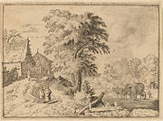 Cart with Two Draft Horses