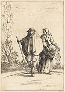 Beggar Couple, with Landscape in Background