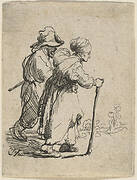 A Peasant Family Walking