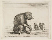 Plate 3: seated monkey, from 'Various animals' (Diversi animali)