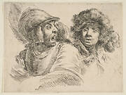 Frightened Soldier and a Man in a Fur Hat