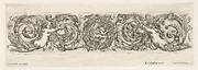 Design for a Frieze with Acanthus Scrolls with the Theme of Love, Plate 7 from: 'Decorative friezes and foliage' (Ornamenti di fregi e fogliami)
