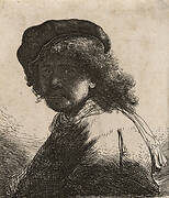 Rembrandt in a Cap and Scarf