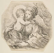 Virgin and Christ Child, an octagonal composition