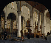 The interior of St Janskerk at Gouda